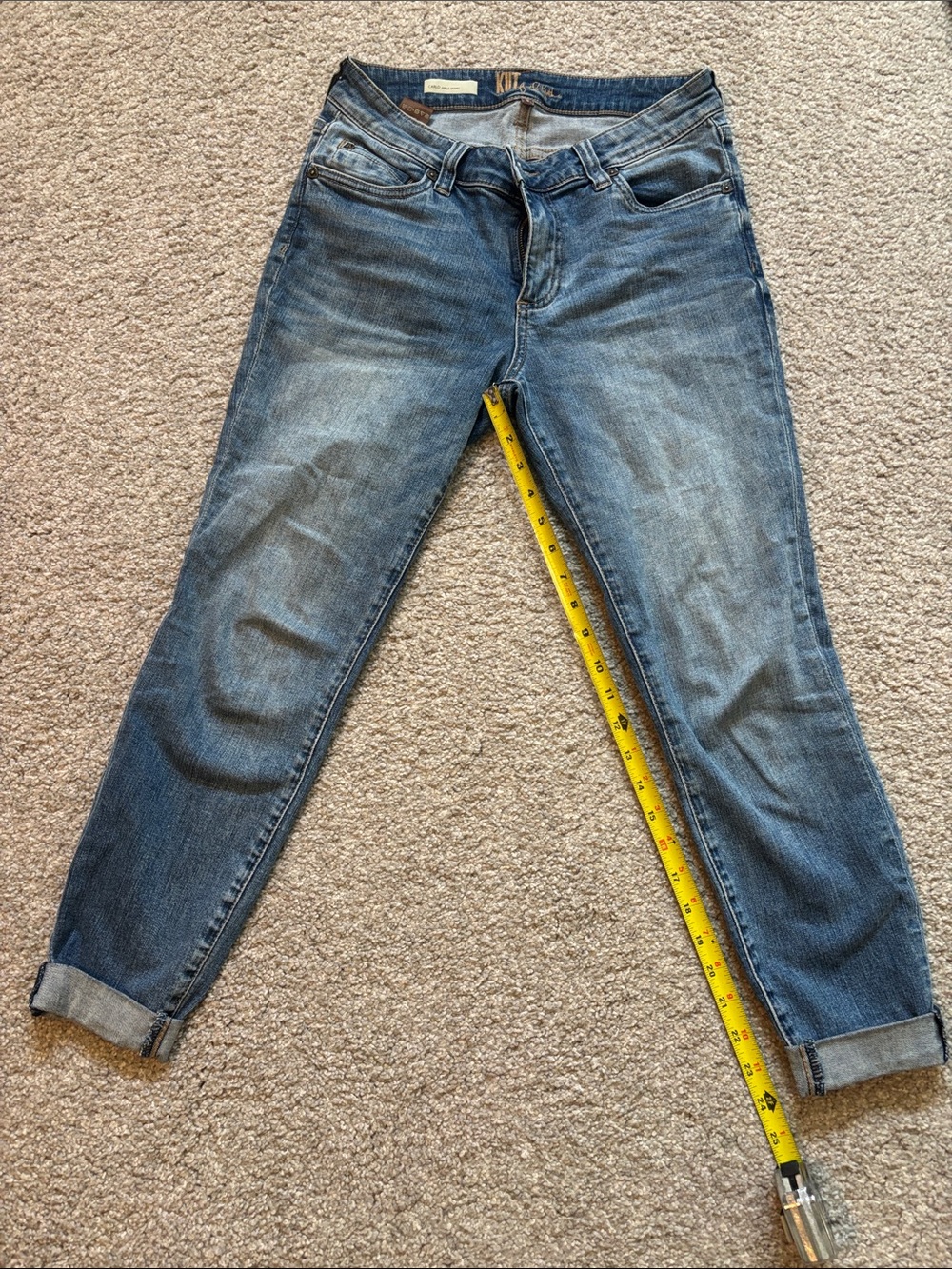 Kut from the Kloth Distressed Slim Skinny Jeans - Carlo Ankle Skinny size 4